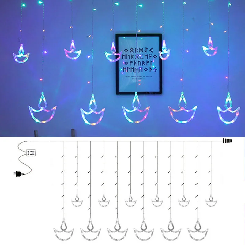 

LED Colorful Boat Modeling LED String Lights Christmas Lighting Festival Light Curtain Light Wedding Party Fairy Neon Light 220V