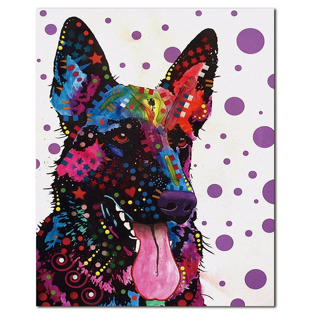 Милый Кот Собака Рыба Дельфин узор 3d декоративные картины цифровая печать Краска