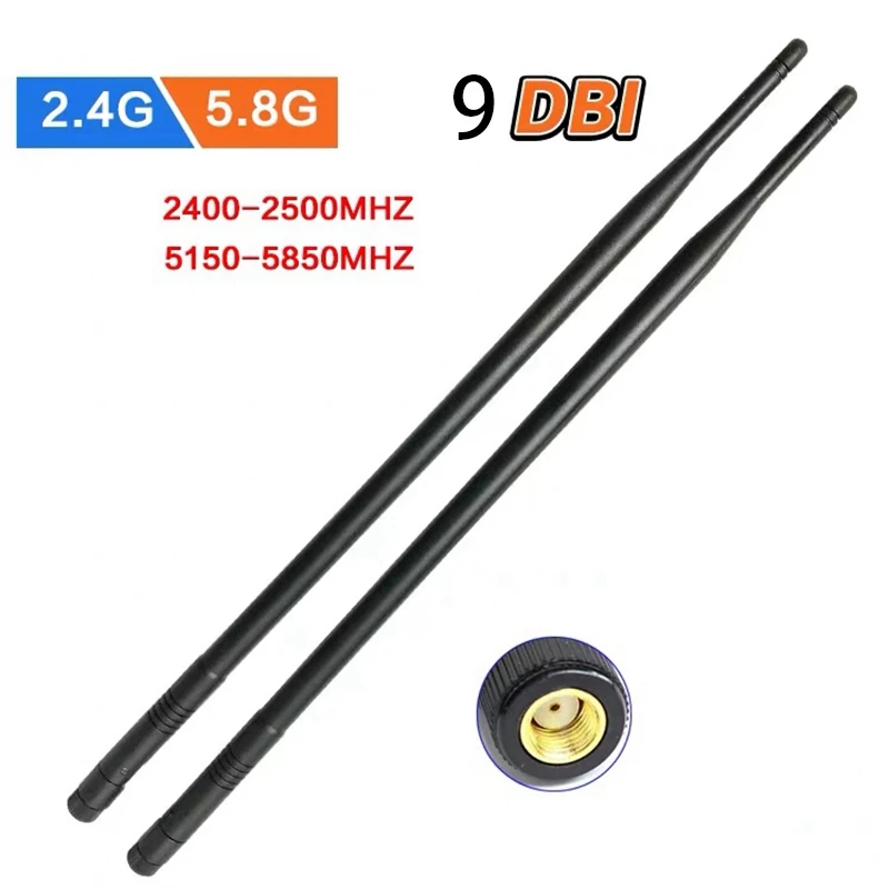 3PCS 9DBi RP-SMA Dual Band 2.4GHz 5GHz High Gain WiFi Router Wireless Tilt Antenna | Электроника