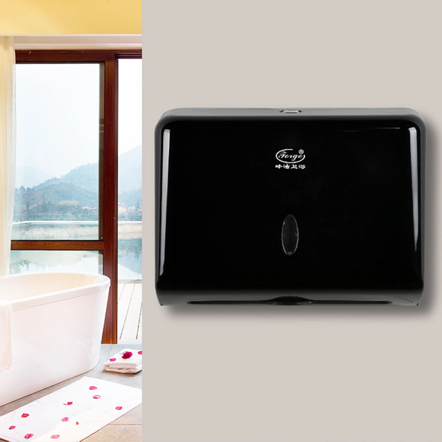 

Paper Towel Dispenser No Drilling Wall Mounted Paper Towel Holder Dispenser Toilet Tissue Dispenser for Kitchen Bathroom
