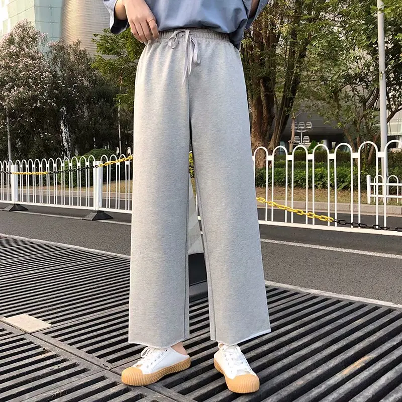 

Summer Womens High Wide Leg Pants Casual Street attire Harajuku Ankle-Length Pants Female Jogging Loose Sweatpants Size Women