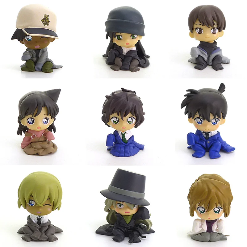 

Detective Conan Gashapon Toys Conan Edogawa Akai Shuichi Rachel Moore Hattori Heiji Furuya Rei Gin Q Version Action Figure Toys