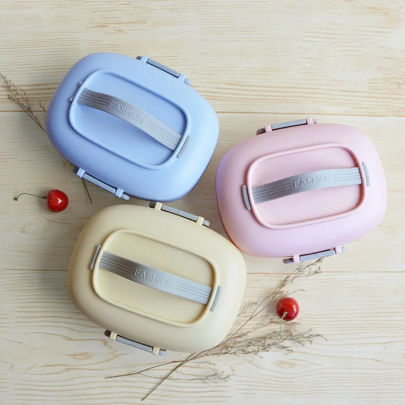 Пластиковый прочный Bento Box Портативный детский Ланч бокс для микроволновки две