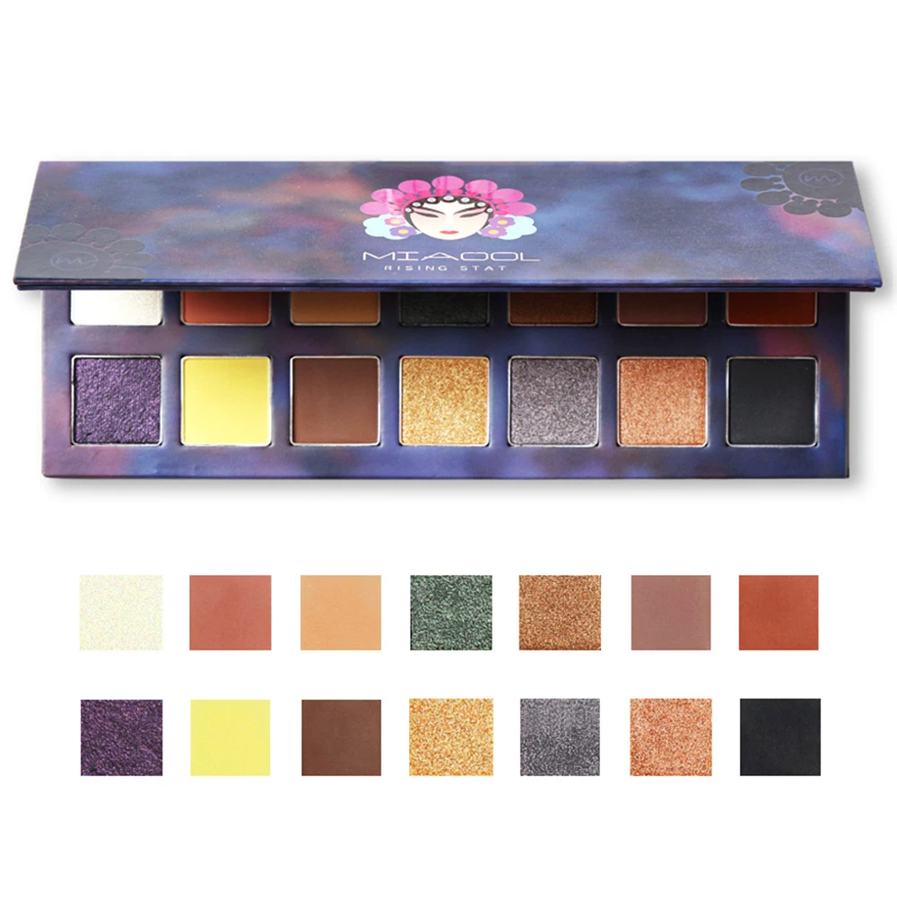 

Makeup 14-color eyeshadow palette Pearlescent matte polarized mashed potato multi-color eyeshadow palette