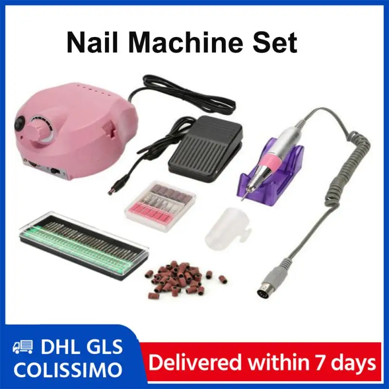 

Electric Manicure Set 35000RPM Nail Drill Machine Mill Cutter Sets For Manicure Nail Tips Manicure Pedicure File Tools Kit HWC