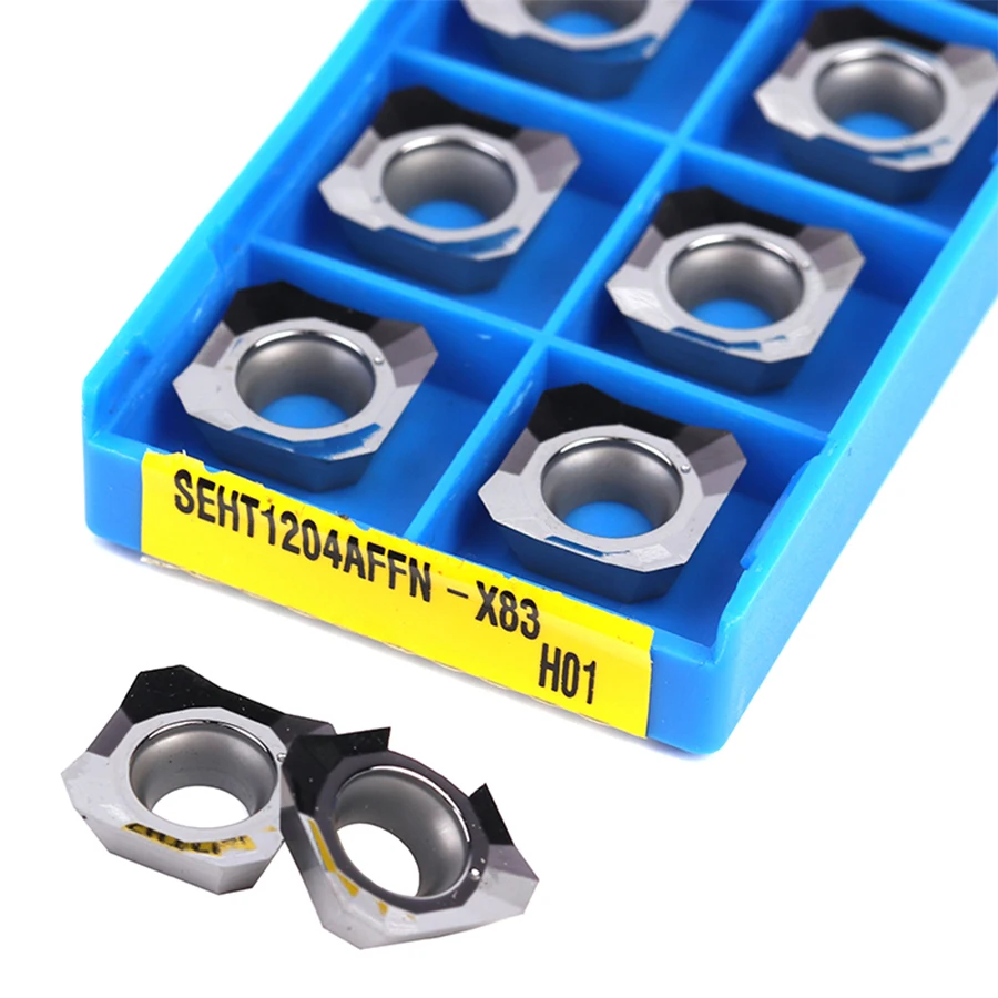 

10pcs SEHT1204AFFN-X83 H01 CNC lathe milling blade Carbide high hardness milling cutter High-quality milling insert Cutting tool