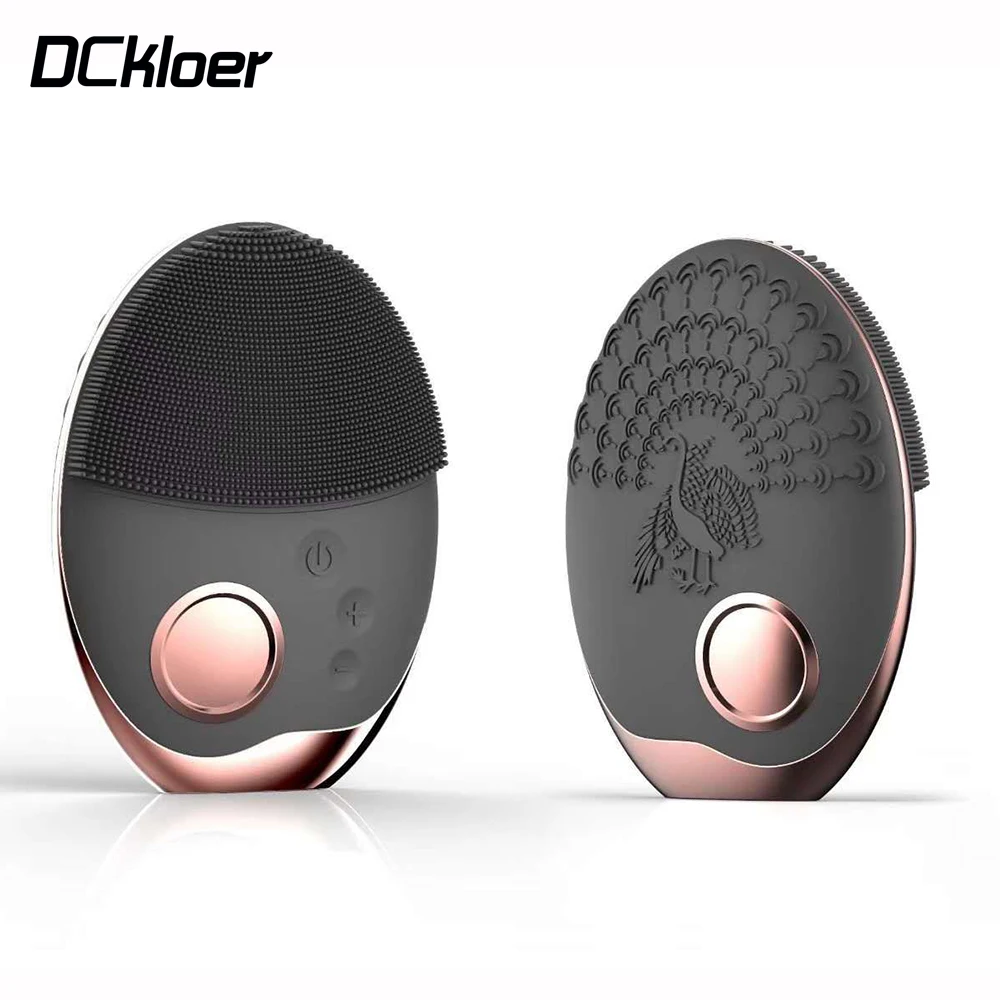 

DCkloer New Upgraded Silicone Electric Brush Facial Cleansing Vibration Massager Sonic Cleanser Blackhead Remover Waterproof