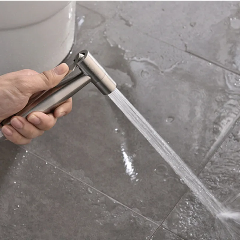 

Handheld Toilet Bidet Sprayer Set Kit Stainless Steel Hand Bidet Faucet for Bathroom Hand Sprayer Shower Head Self Cleaning