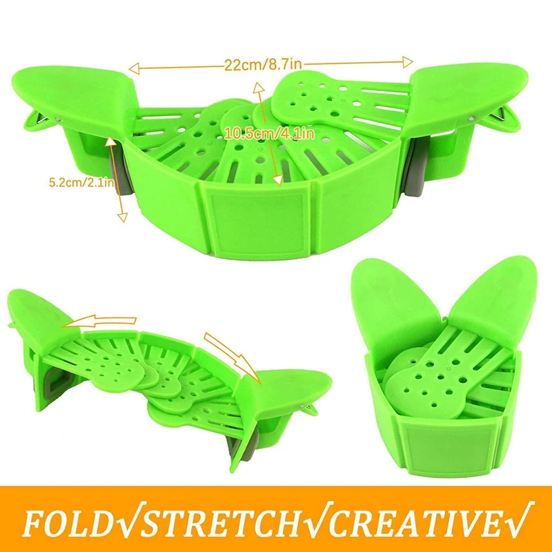 Кухонное сито для пасты регулируемое Натяжное силиконовое с зажимом подходит