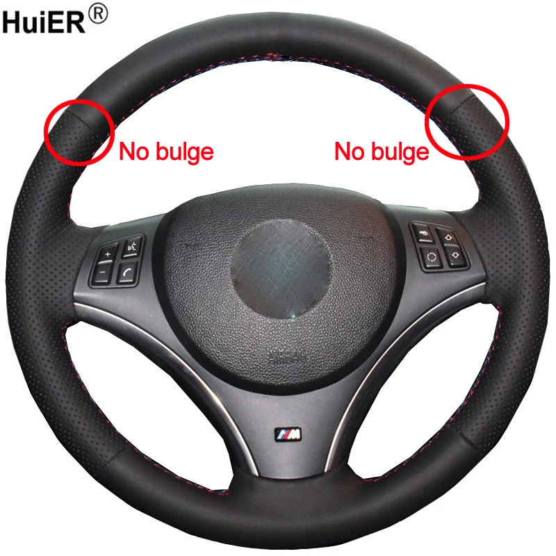 HuiER ручной швейный чехол рулевого колеса автомобиля Volant для BMW E90 325i 330i 335i E87 120i 130i