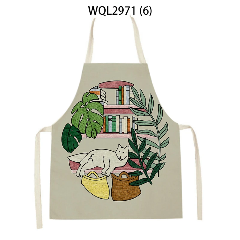 Cartoon Animal Apron Sleeveless Cotton and Linen Children's Custom Men Women Cleaning Tools Household Bibs Chef | Дом и сад