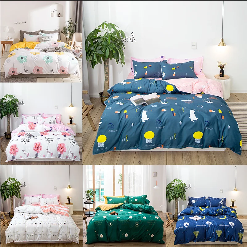 

NEW Bedding Set Bedclothes Duvet quilt Cover Bed Sheet Pillowcase Comforter Sets Bed Linen Child Teen Girl Home Textiles 3/4pcs