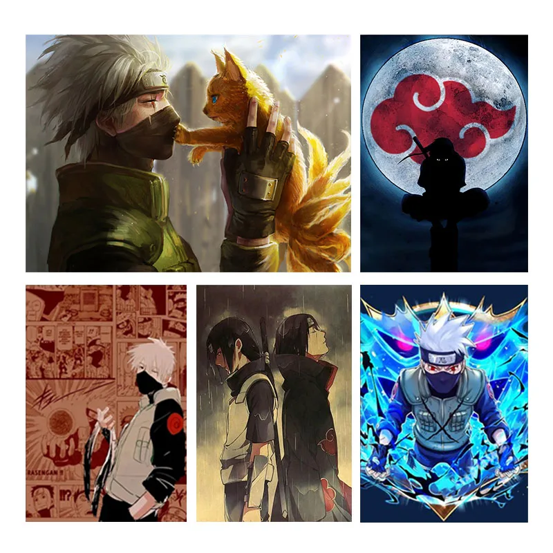 

Classic Anime Naruto Sasuke Poster Kakashi HD Mural Canvas Painting Modern Living Room Boy Bedroom Home Cuadros Decoration