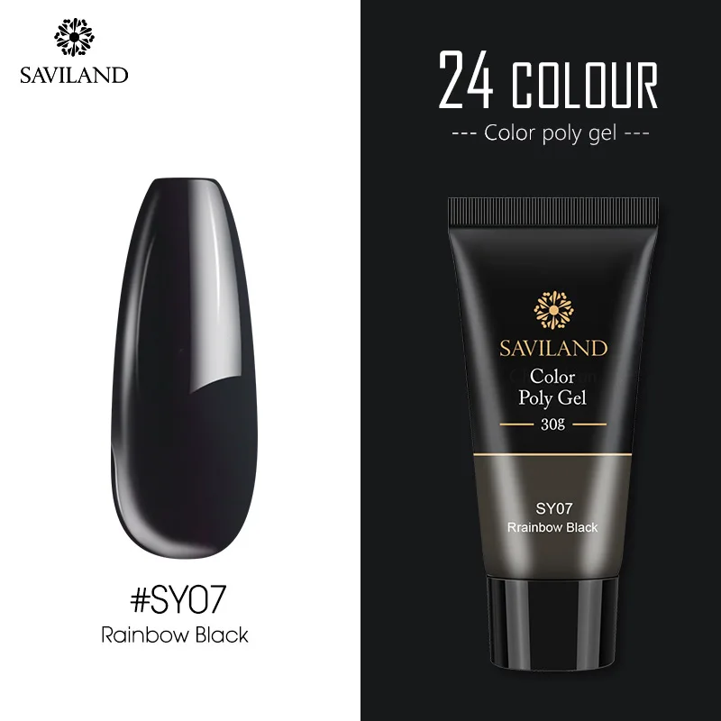 SY07 Saviland 30 г полигель акриловый гель для наращивания УФ-Гель-лак прозрачный розовый мягкий без пригорания покрытие натуральный инструмент для дизайна ногтей - Цвет: SY07