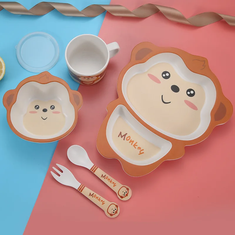 5 шт./компл. ложка вилка подарочный набор натуральная бамбуковая посуда