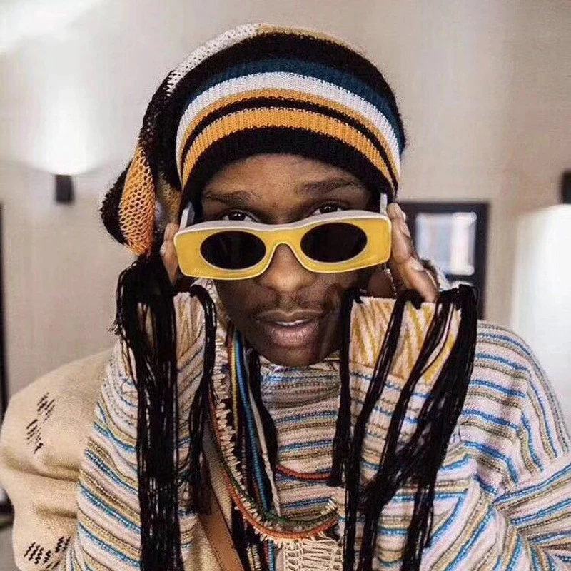 Модные маленькие квадратные солнцезащитные очки стимпанк для женщин и мужчин 90s