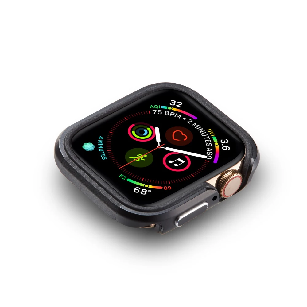 Силиконовый+ металлический чехол из алюминиевого сплава для Apple Watch 4, 5, 40 мм, 44 мм, защитный бампер для iWatch 5, 4, 40, 44 мм, корпус