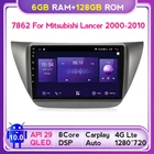 Автомагнитола QLED 1280*720 для Mitsubishi Lancer 9 CS 2000-2010, мультимедийный видеопроигрыватель, стерео-навигатор, 2 din DVD