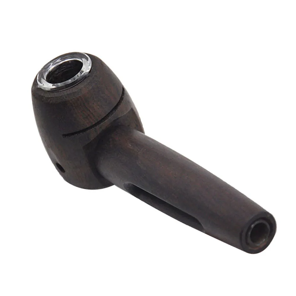 Премиум деревянная табачная труба со стеклянной ручкой 122 мм натуральные ручной