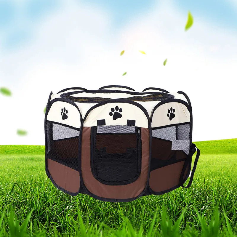 

Pet Portable Folding Tent Dog House Octagonal Cage Cat Tent Fence Simple Operation Fence Outdoor Large Dog House Puppy House