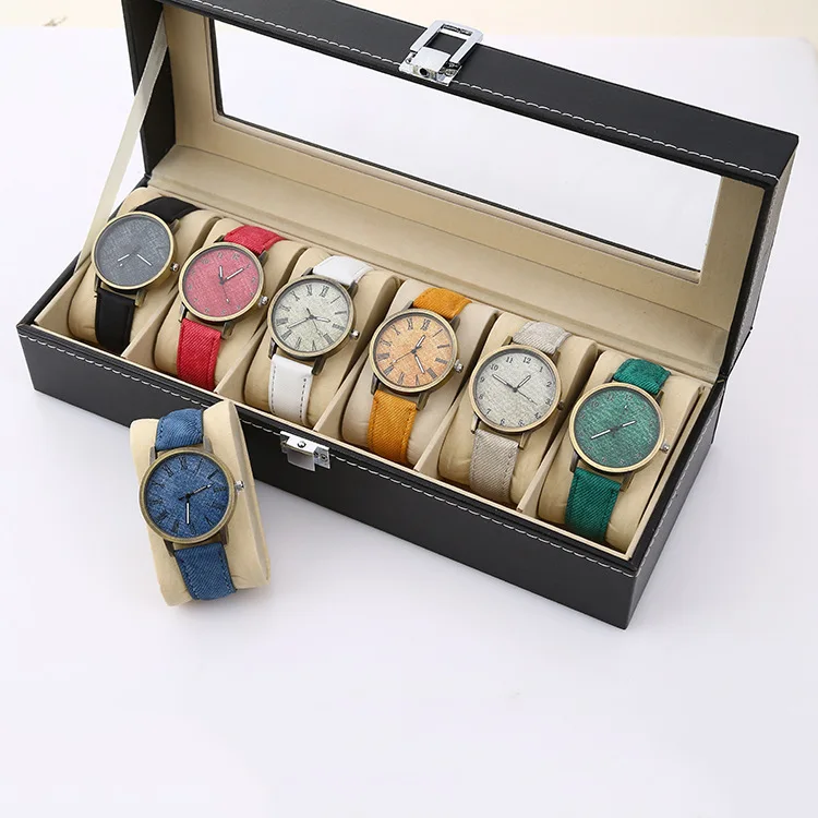 

Denim belt watch bronze watch fashion student wrist performance goods wholesale quartz watch