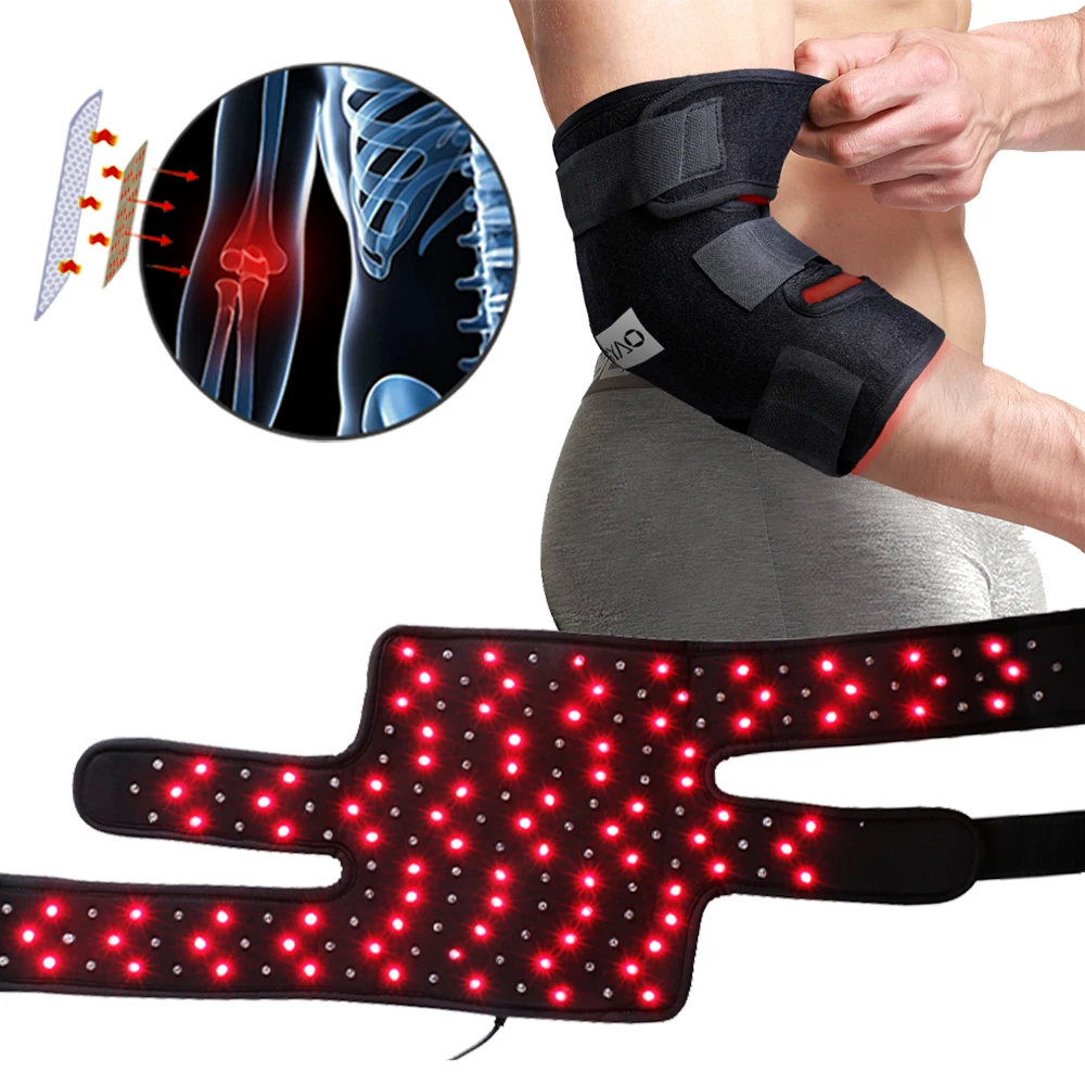 

DGYAO Infrared Red Light Therapy Brace Device Elbow Knee Arthritis Pain Relief Wearable Massage for Joint Treatment Family Gift