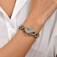 butterfly bracelet bracelet designed for women silver color butterfly style buckle bracelet send girlfriend valentine day gifts