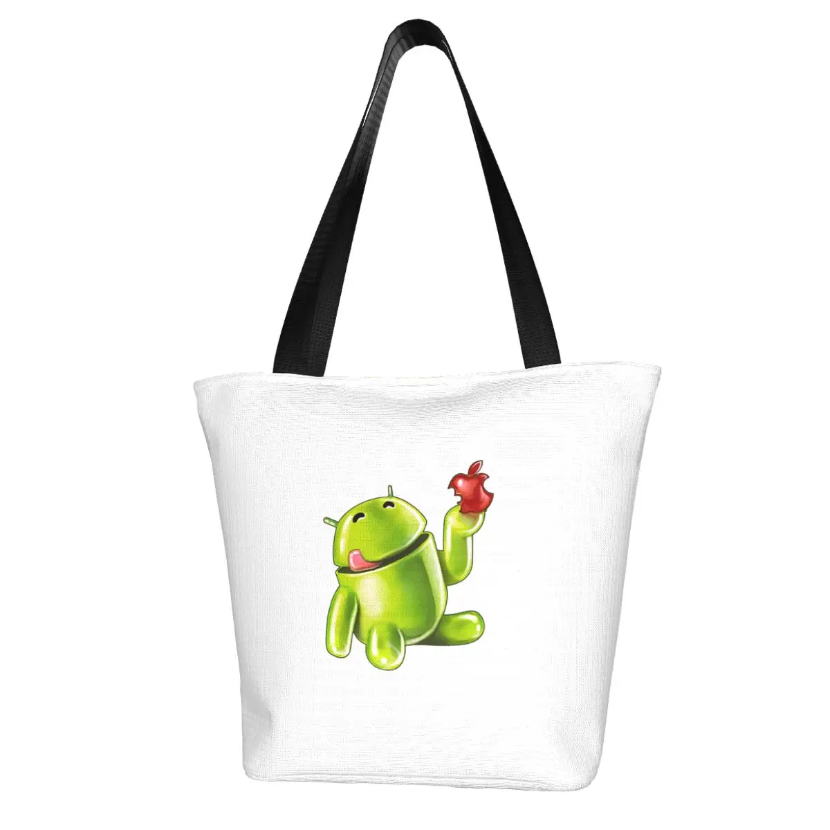 Android ,I Phone, Funny Shopping Bag Aesthetic Cloth Outdoor Handbag Female Fashion Bags