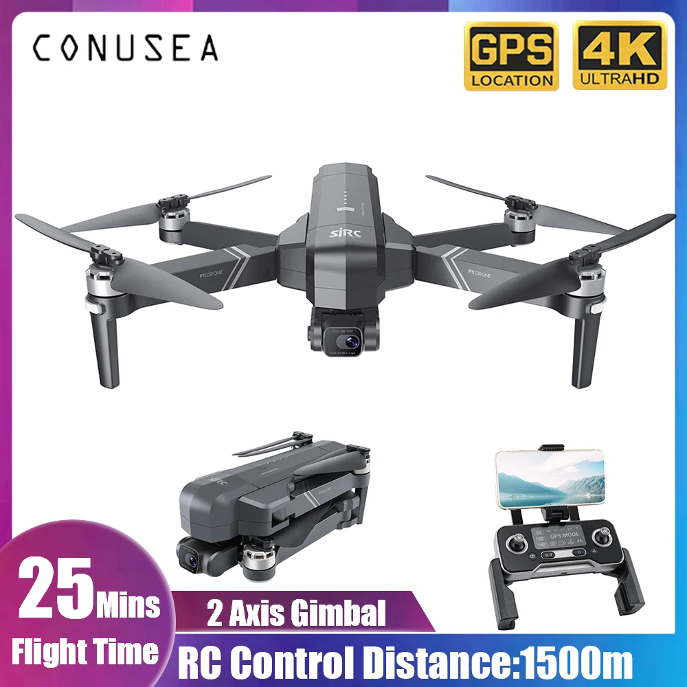 

F11 PRO RC Drone Camera 4K HD Camera 5G WIFI FPV GPS Drones Two-axis anti-shake Gimbal Brushless Quadcopter Vs SG906 Pro 2 Dron