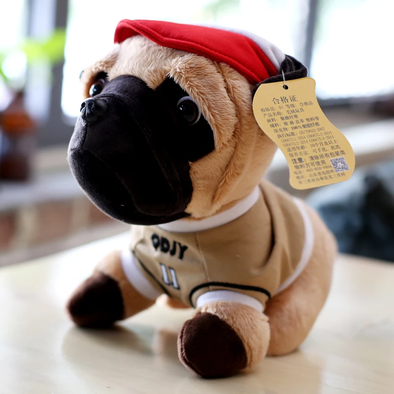 pug Игрушек! Милая плюшевая игрушка по мотивам мультфильма спортивная одежда собака мопс граница колли Хаски Шиба щенок Мягкая кукла День рождения Рождественский подарок 1 шт - Цвет: pug