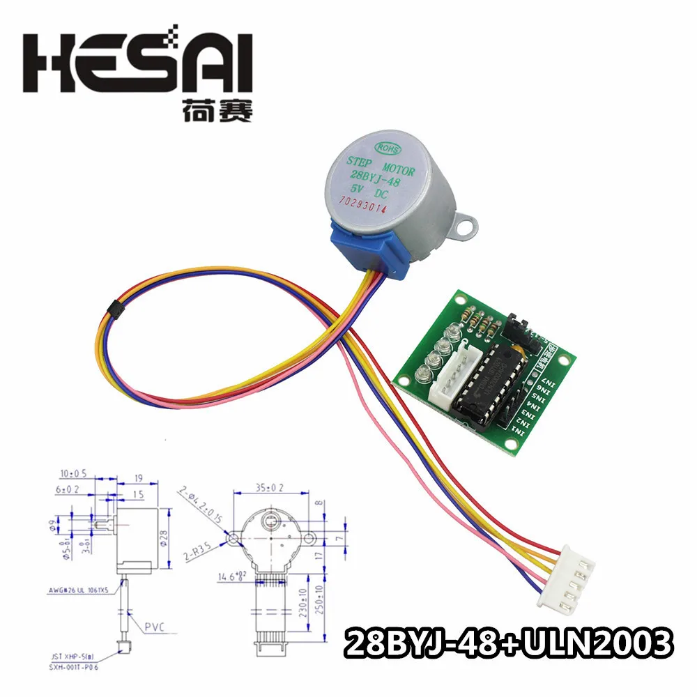 

Умная электроника 28BYJ-48, 5 В, 4-фазный шаговый двигатель постоянного тока + плата драйвера ULN2003 для arduino, набор «сделай сам»