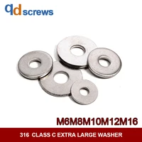 316 m6m8m10m12m16 stainless steel class c extra large washer extra large flat gasket gb5287 iso 7094