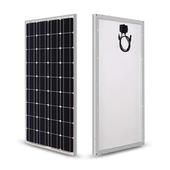 Solar Panel 100w 140w 200w 280w Solid 18V Rigid Glass Solar Panels Power Monocrystalline Cell 12V 24V Battery Charger