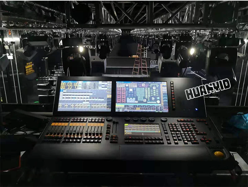 Новейшая MA2 DMX консоль с тремя экранами мощный функциональный Профессиональный контроллер