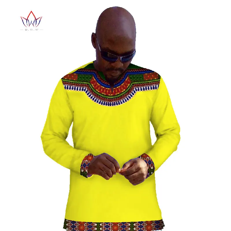 New Fashion 2017 African Wax Men T Shirt Custom Long Sleeve Mens Tops Clothing Dashiki Plus Size WYN64|men fashion t shirt|men shirtmens shirts |