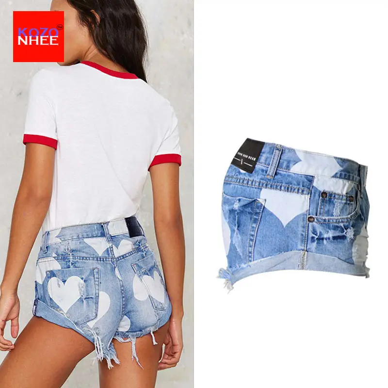 Европейский Стиль Звезды Печати Женщины Шорты Мода Изношенные Кисточкой