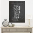 Патент на материнскую плату, карта интерфейса компьютера, настенные художественные плакаты, декор Geek, винтажная печать, схема, идея подарка, настенные украшения