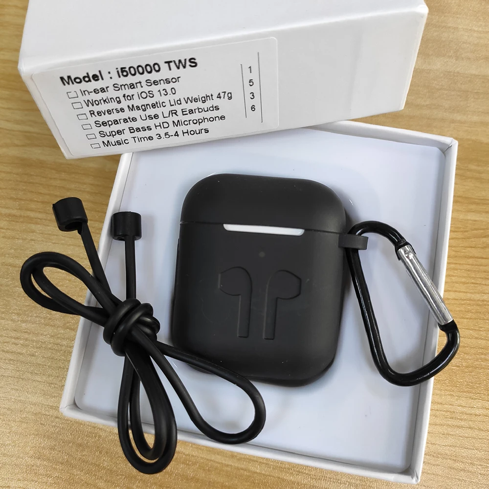 i50000add Black case I50000 TWS-вкладыши беспроводная гарнитура pop-up 8D сабвуфер Bluetooth 5,0 гарнитура i50000 гарнитура PK i9999 i20000 TWS - Цвет: i50000add Black case