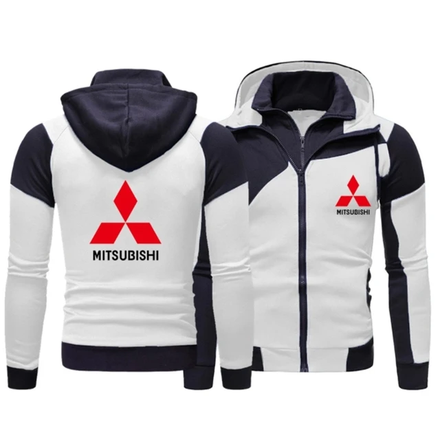 

NEW Spring Autumn Fashion Long Sleeve Cardigan Double Zipper Jacket for Mitsubishi Zipper Hoodie Men Pullover Sweatshirts