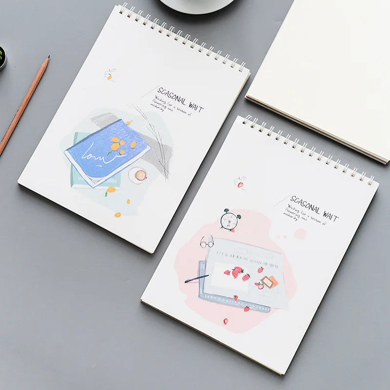 Наружная катушка А4 Sketchbook для студентов используется 40 листов пустая живопись