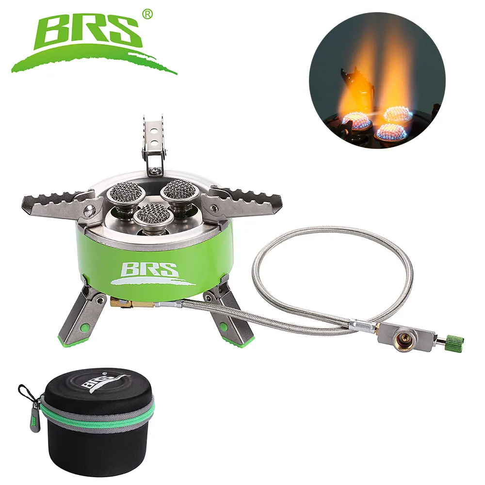 BRS-73 Outdoor 4200W Camping Gas Stove Windproof Folding Gas Stove Hiking Picnic Foldable Cooking Gas Stove Furnace