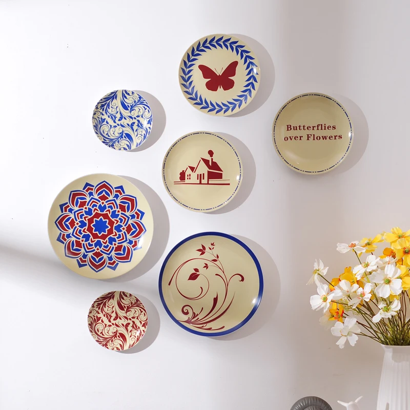 Настенные декоративные креативные керамические подвесные тарелки поднос для
