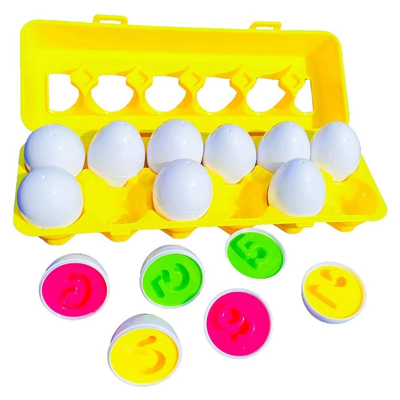 

Matching Eggs Early Educational Color & Numbers Recognition Sorter Puzzle Skills Study Toys for Baby Toddler 18M+ Up