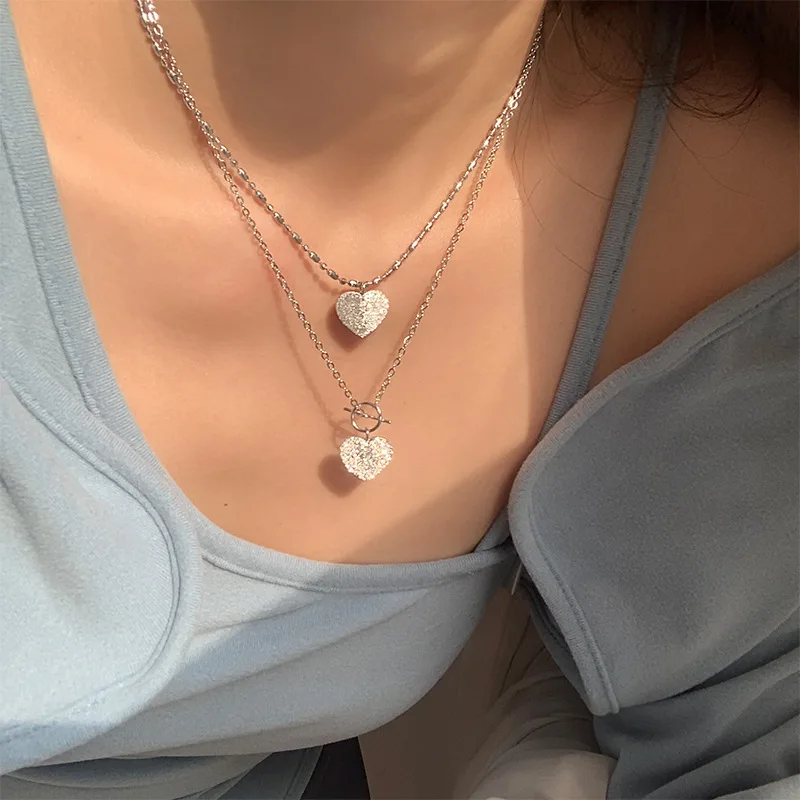 

Silvology 925 стерлингового серебра блеск матовый, стильный элегантный кулон "Сердечко" женские элегантные ощущение роскоши ожерелье ювелирные и...