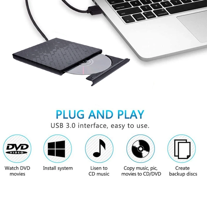Внешний CD DVD привод USB 3 0 горелка оптический для Mac OS Surface Pro Windows XP Vista Win 7 8 10 |