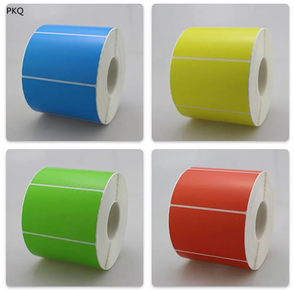 colorful green Thermal Label Sticker yellow Thermal sticker  Blank blue Thermal sticker label red sticker for Thermal printer