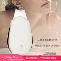 professional ultrasonic skin scrubber blackhead removal face pore cleaner for facial deep cleansing facial skin care tool