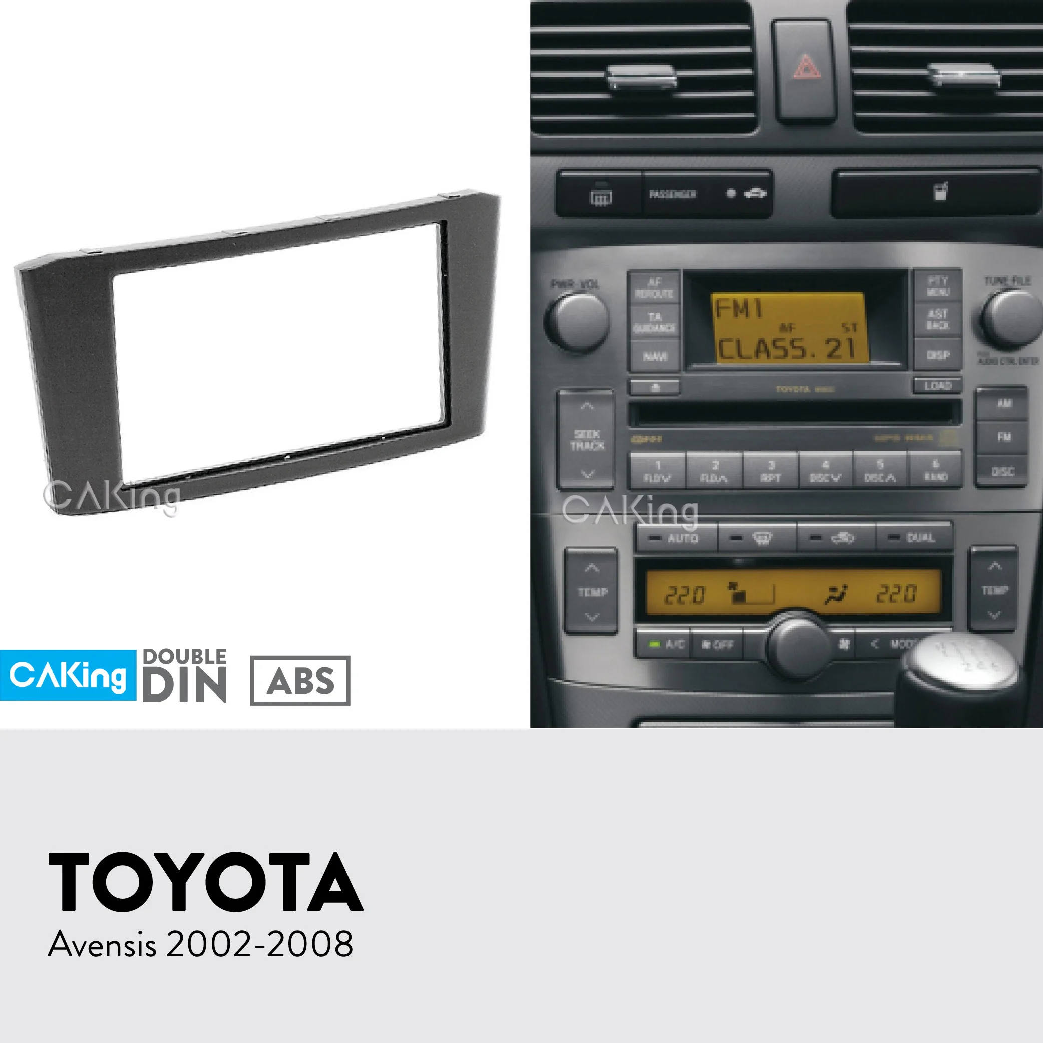 Автомобильная фасция Радио панель для Toyota Avensis 2002 2008 (черный) набор приборной