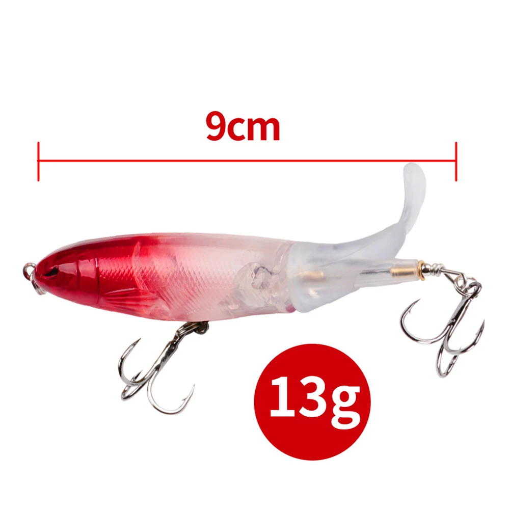 

6Pcs Fishing Lures Topwater Crankbait Wobbler Hard Bait Propeller Tractor Fishing Tackle 13g Environmental Protection