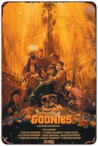 

Tin Sign 8" w x 12" h Retro Wall Decor Metal Signs Vintage for Ranch Patio Laundry Room Gym Barber Shop Bar The Goonies Stev